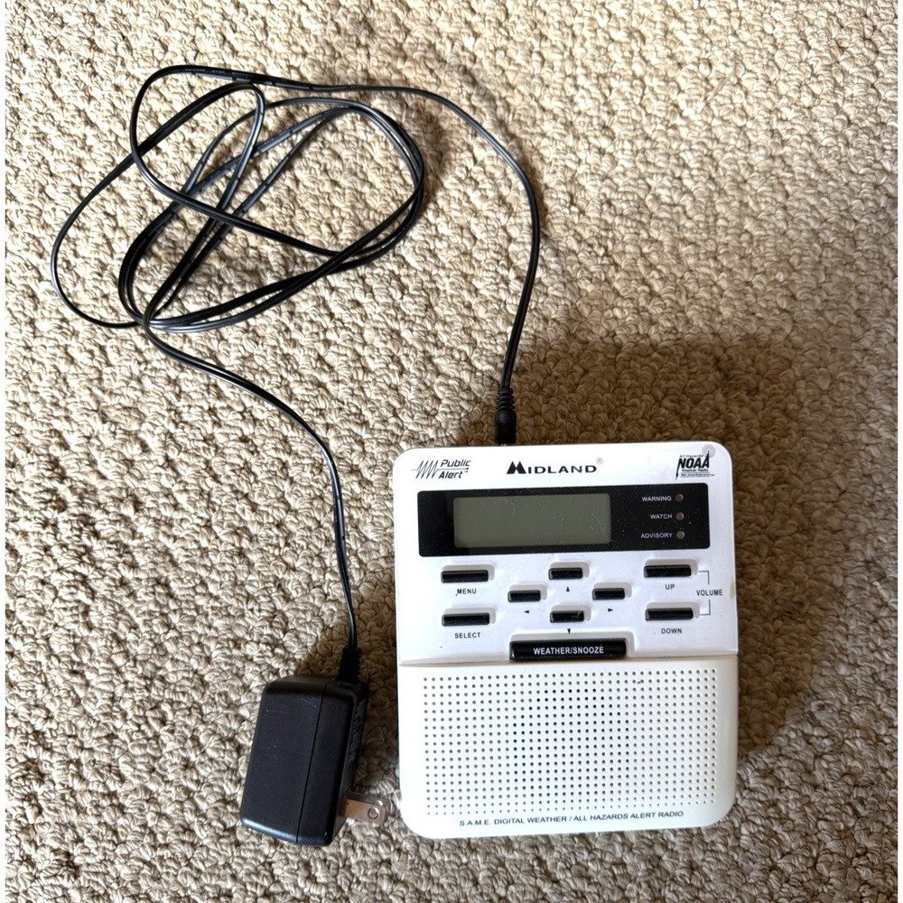 Midland WR-100 All Hazards Alert Weather Radio NOAA Storm Warning Tested & Works